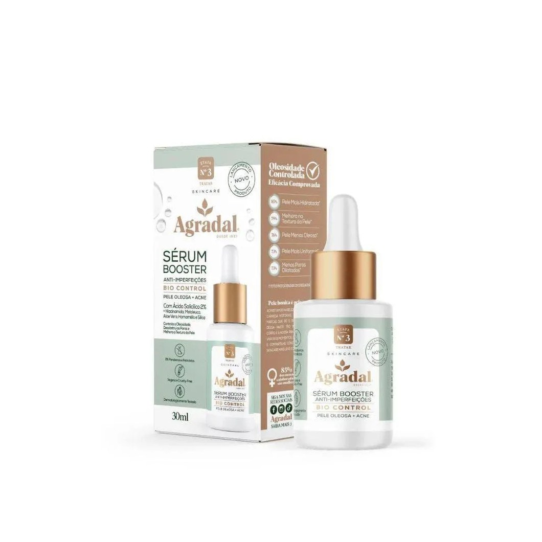 Sérum Facial Booster Agradal Antioleosidade Bio Control 30ml
