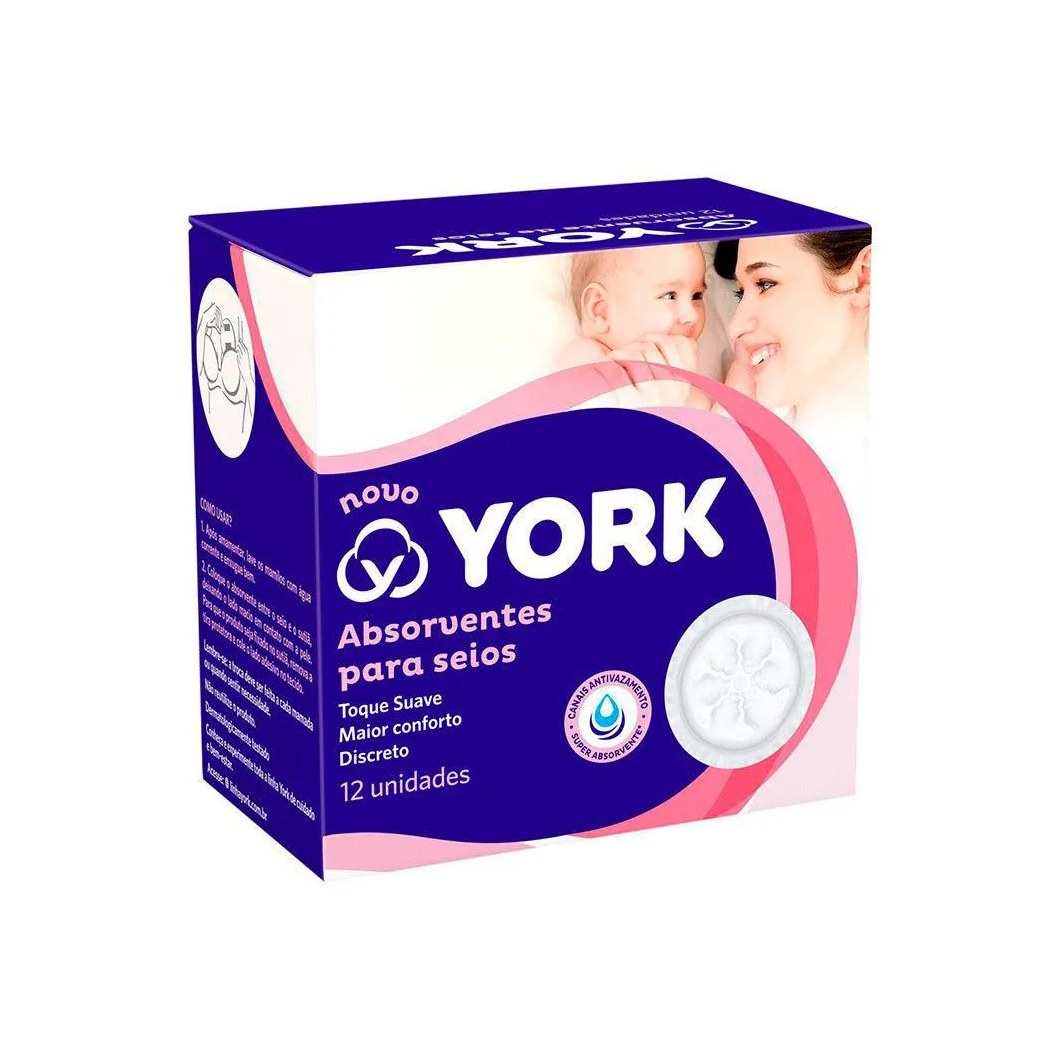 Absorvente para Seios York C/12un