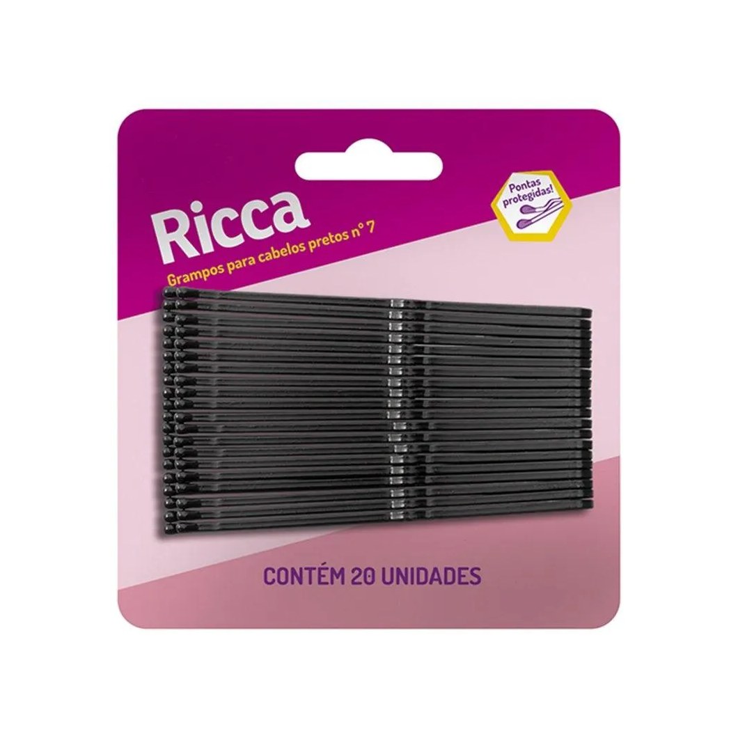 Grampo Ricca N.7 C/20 Preto