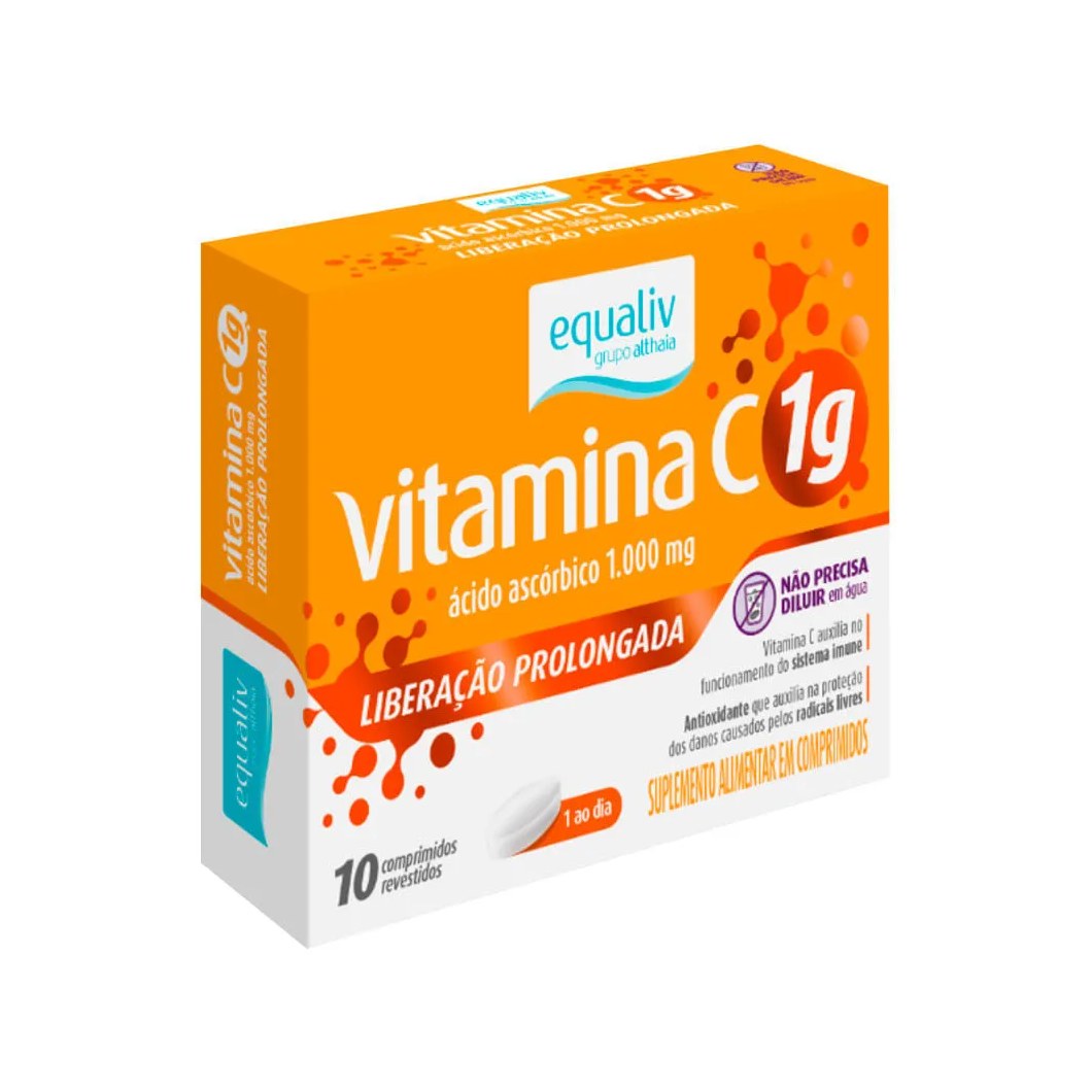 Equaliv Vitamina C Com 10 Comprimidos Liberacao Prolongada 1gr