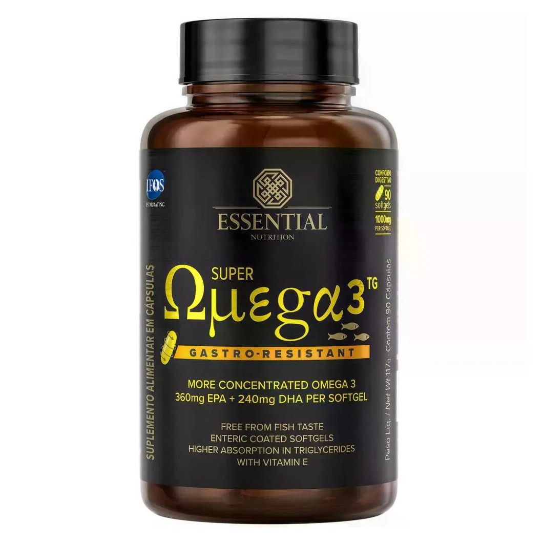 Omega 3 Tg Gastro Resistant Essential Nutrition 90 cápsulas