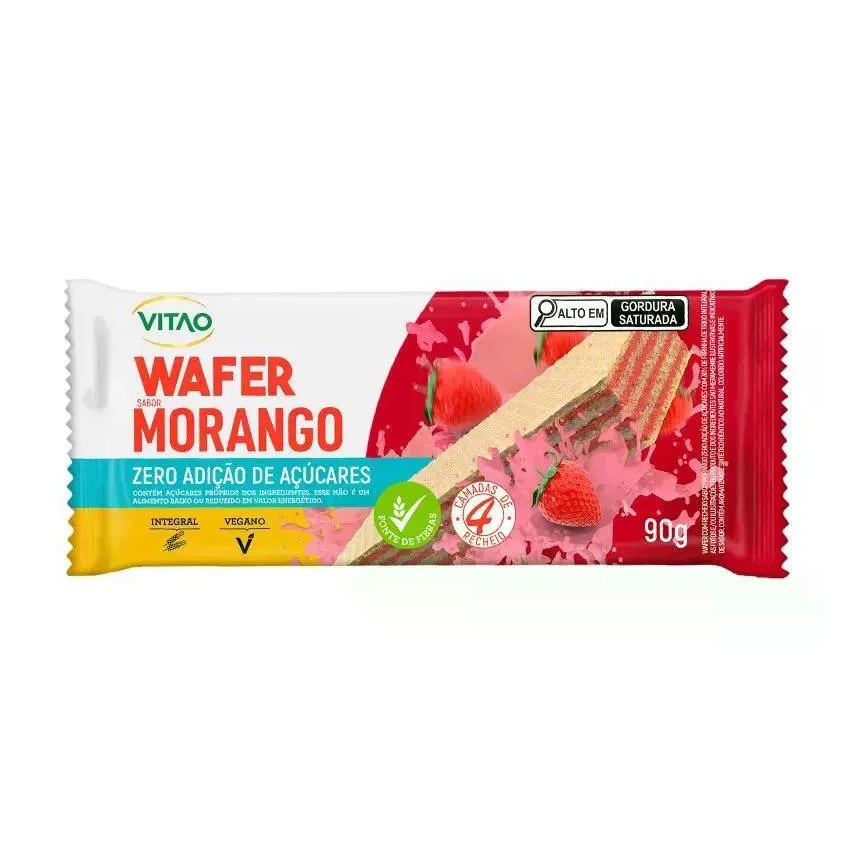 Wafer Integral Morango Zero 90g
