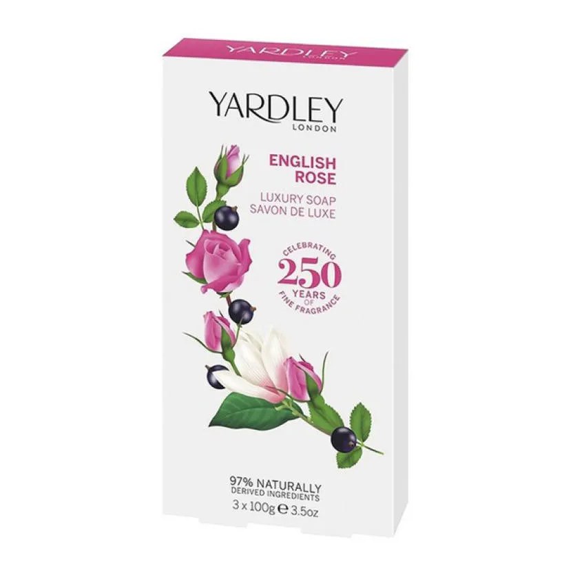 Kit Sabonetes em Barra English Rose 3 x 100g Cada´