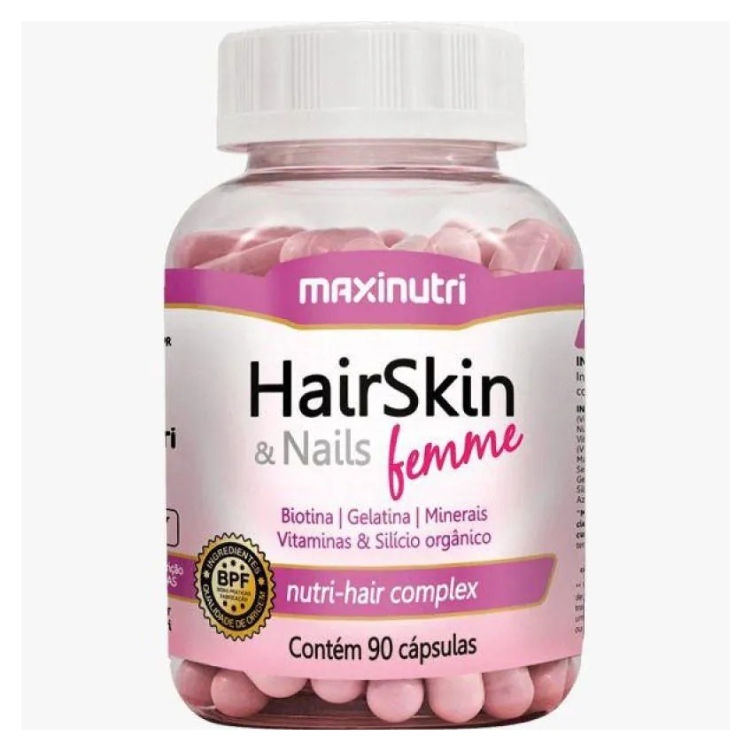 Hairskin Nails Femme 90 Cápsulas Maxinutri