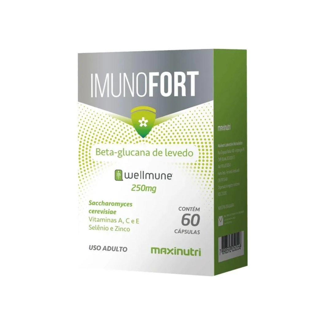 Imunofort Wellmune Vit 250mg 60 Caps Maxinutri Sabor Neutro