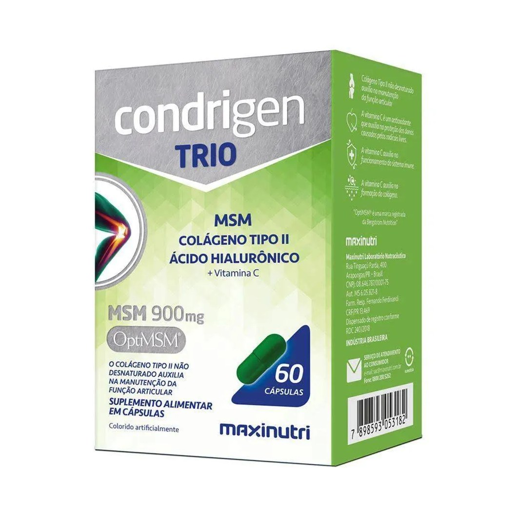 Condrigen Trio Msm Col Ah Vitc 60cp Maxinutri