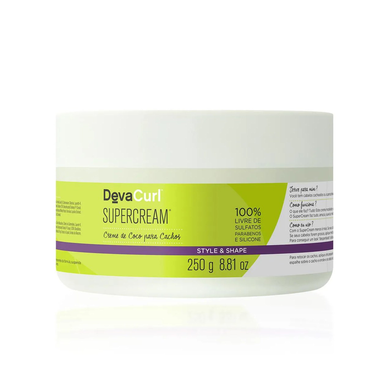 Creme de Coco Cabelo Cacheado Deva Curl Supercream 250g
