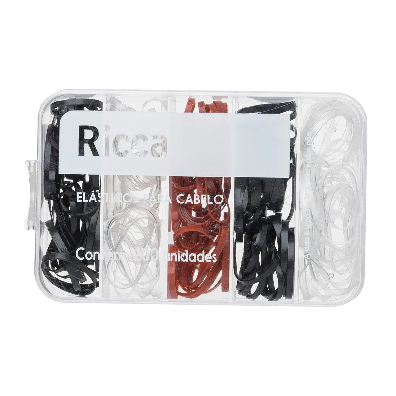 Elástico de Cabelo Ricca Invisíveis - 200 unidades