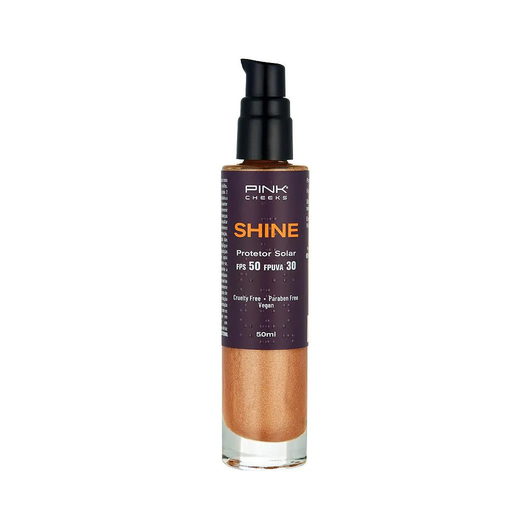 Protetor Solar Iluminador Shine Fps50 50Ml - Toque Seco - Pink Cheeks