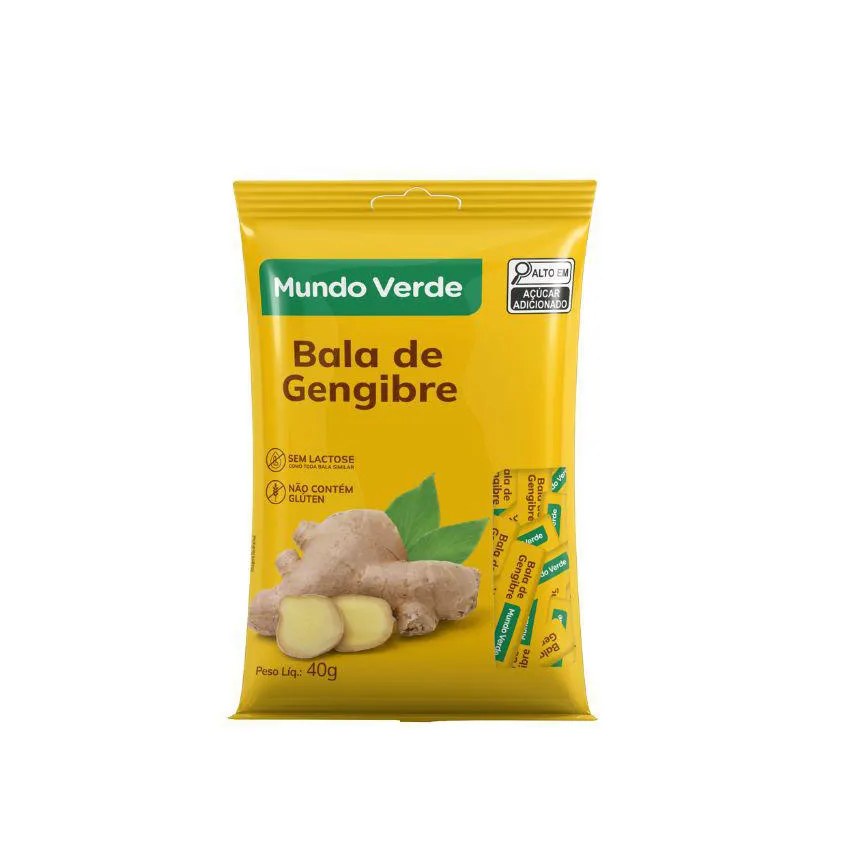 Bala de Gengibre Mundo Verde 40g