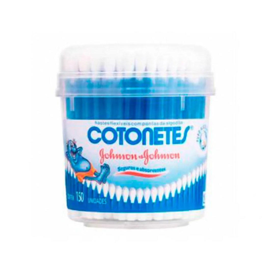 Cotonete Hastes Flexíveis Johnson & Johnson Jxj Pote com 150un