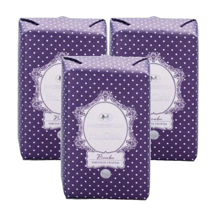 Kit 3 Sabonetes em Barra Bambu Madressenza 180g