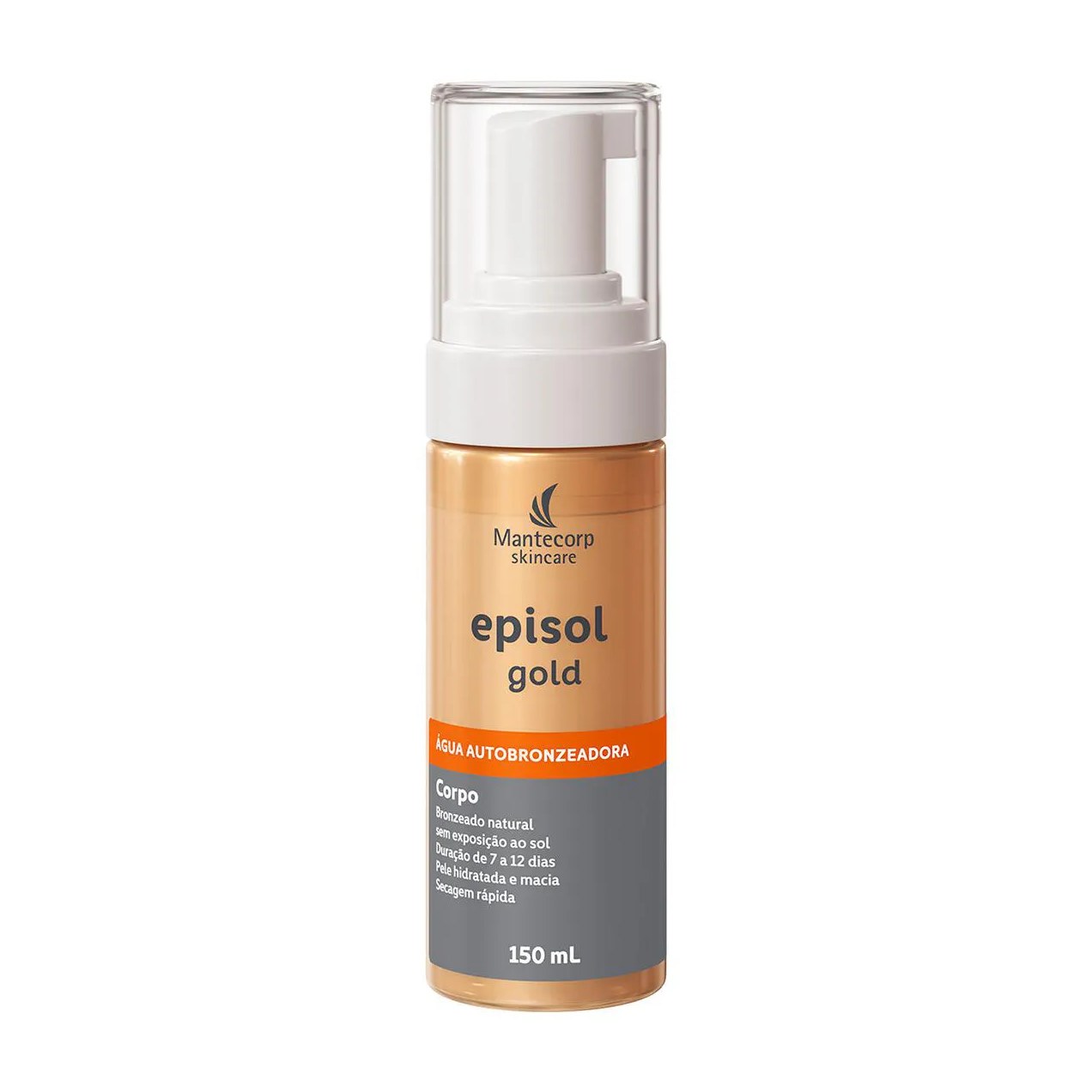 Água Autobronzeadora Corporal Solução Episol Gold Dourado 150ml