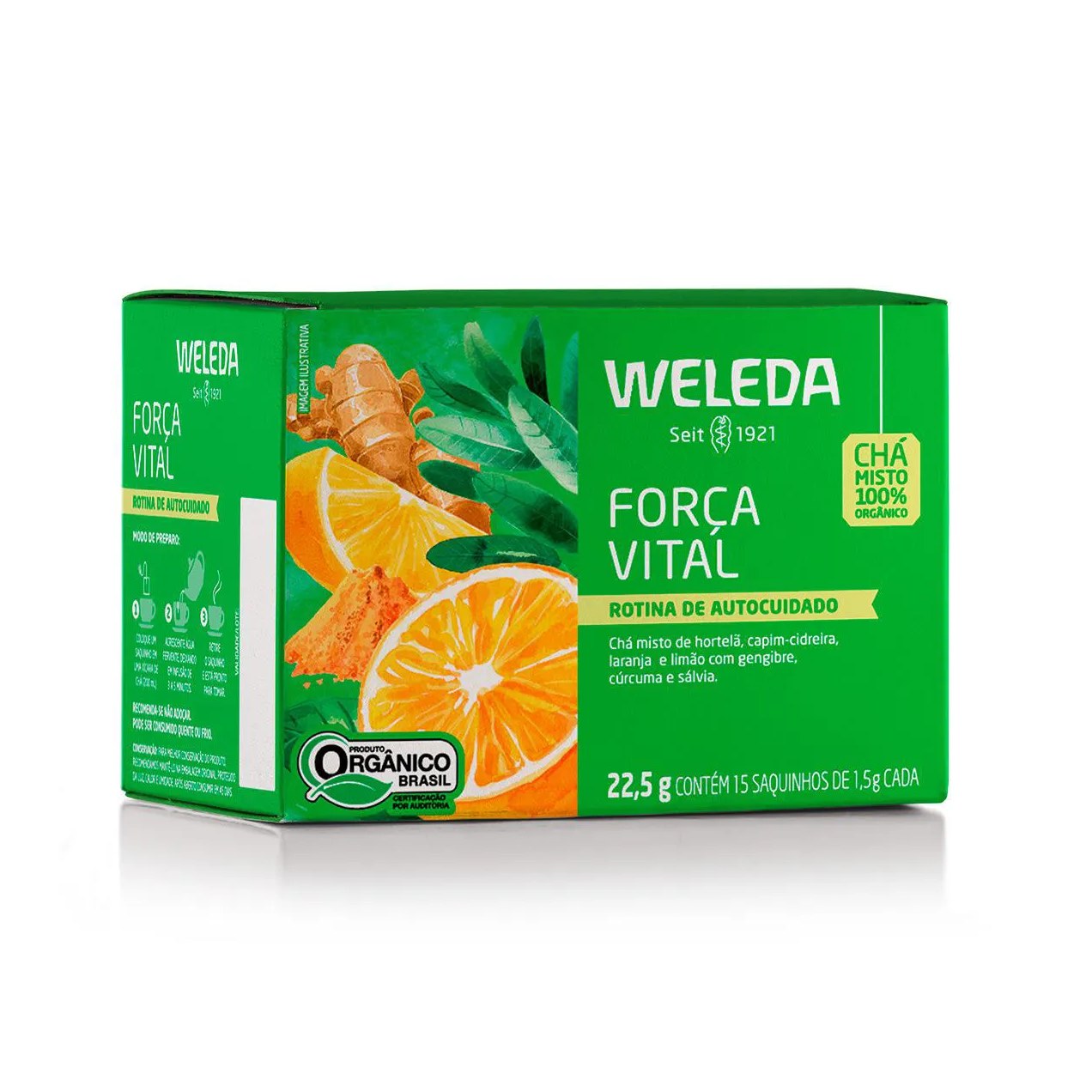 Chá Weleda Força Vital Orgânico 15 sachês de 1,5g cada