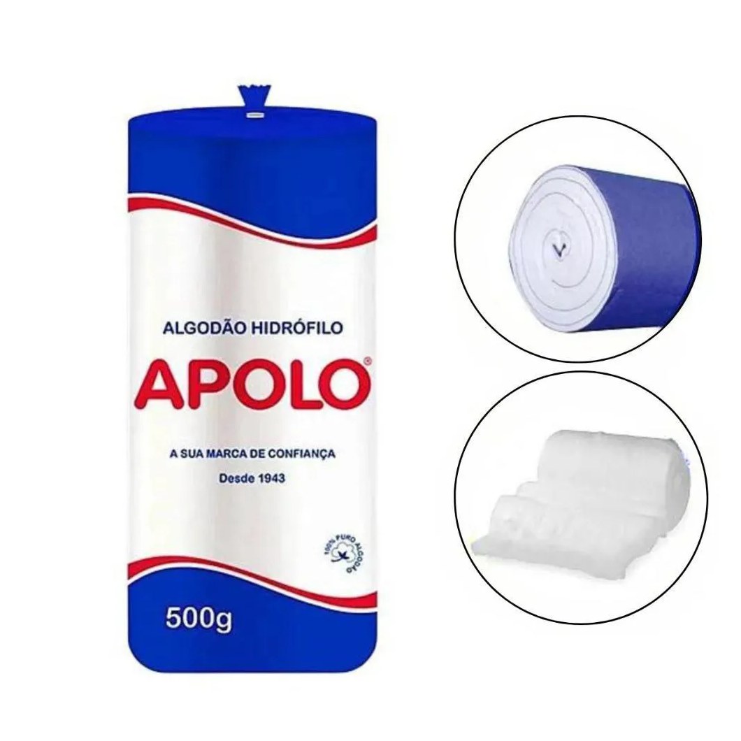 Algodão Hidrófilo Apolo em Rolo 500g