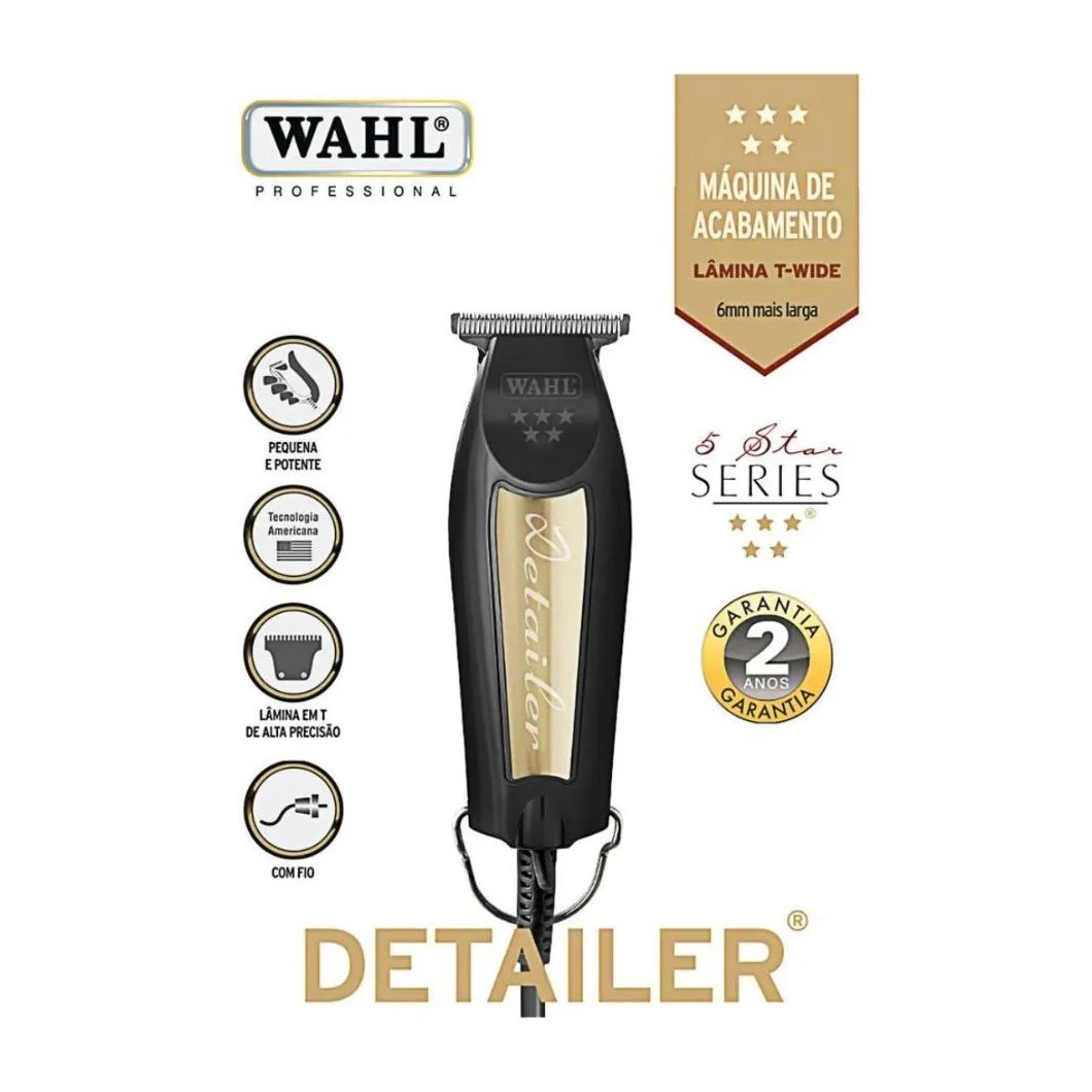 Wahl Maquina 5 Star Series Detailer Black & Gold Bivolt
