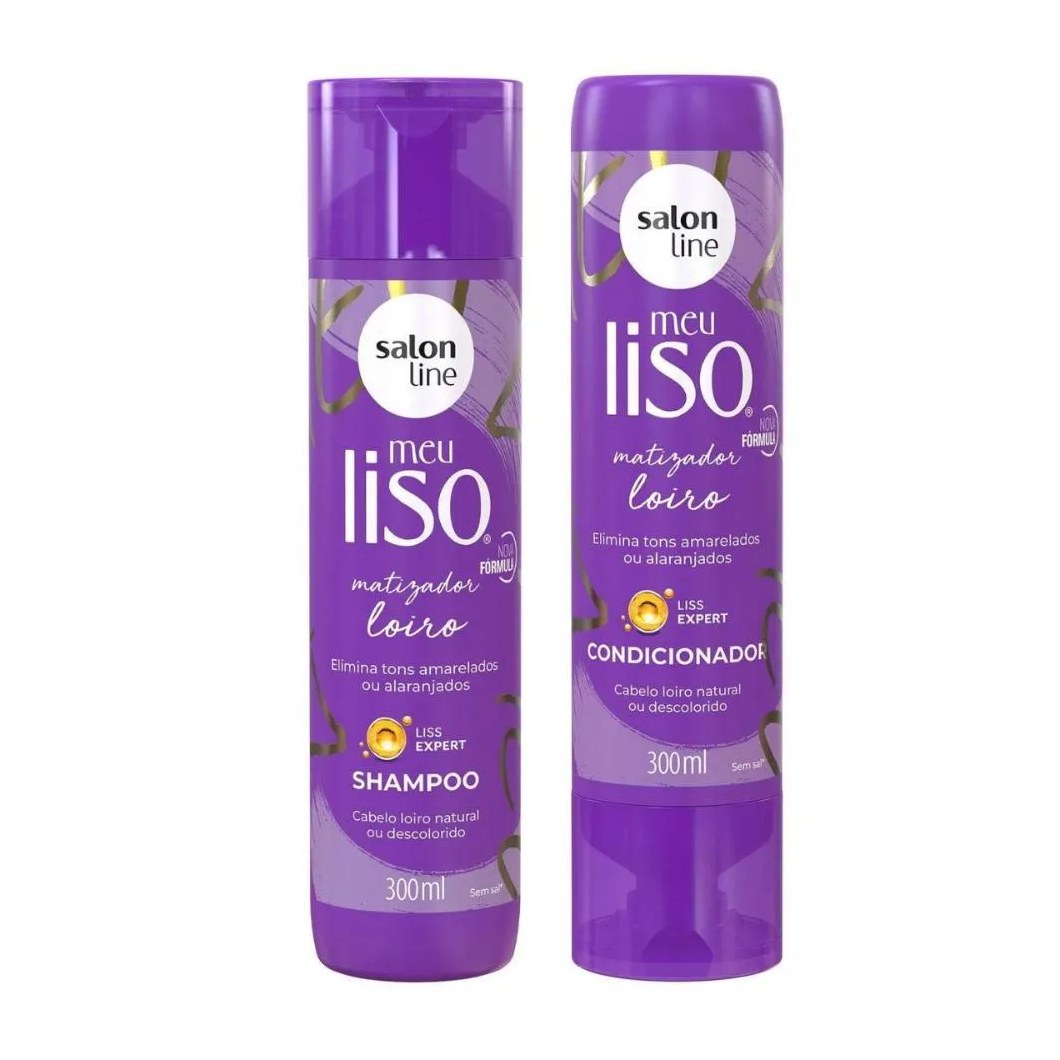Shampoo + Condicionador Salon Line Meu Liso Matizador