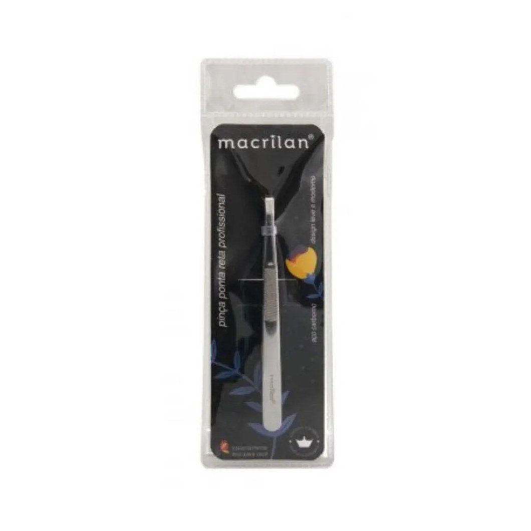 Pinça Macrilan Profissional Ponta Reta Pi-4