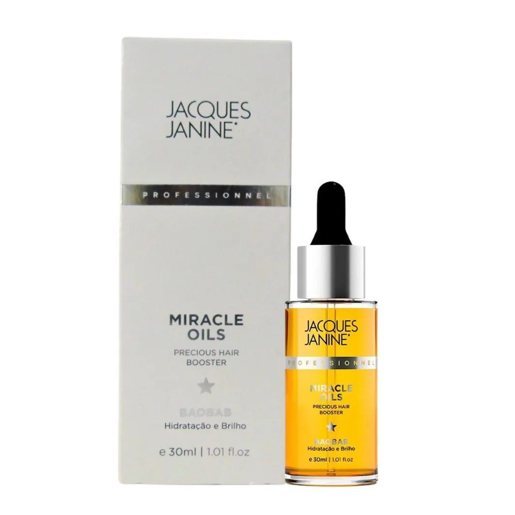 Óleo Jacques Janine Miracle Oils Baobab Hidratação e Brilho 30ml