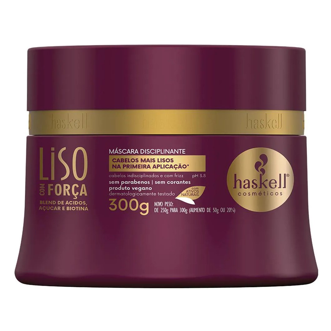 Máscara Haskell Liso com Força 300g
