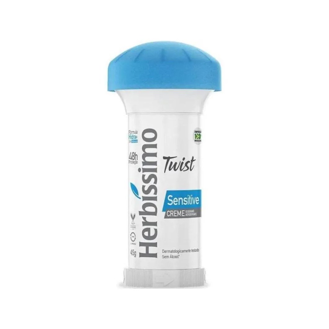 Desodorante Antitranspirante Creme Twist Herbíssimo Sensitive 45g