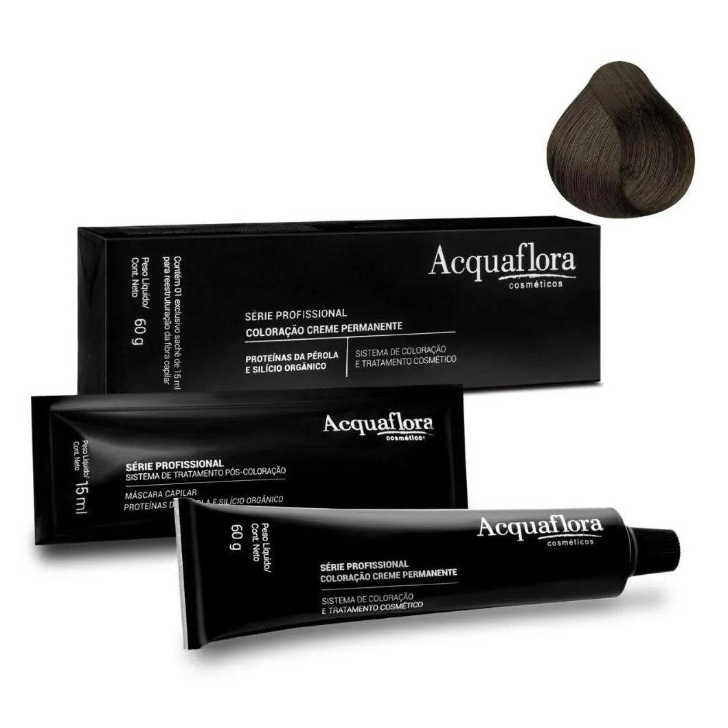 Coloração Creme Permanente Acquaflora 5.73 Castanho Claro Marrom Dourado 60g