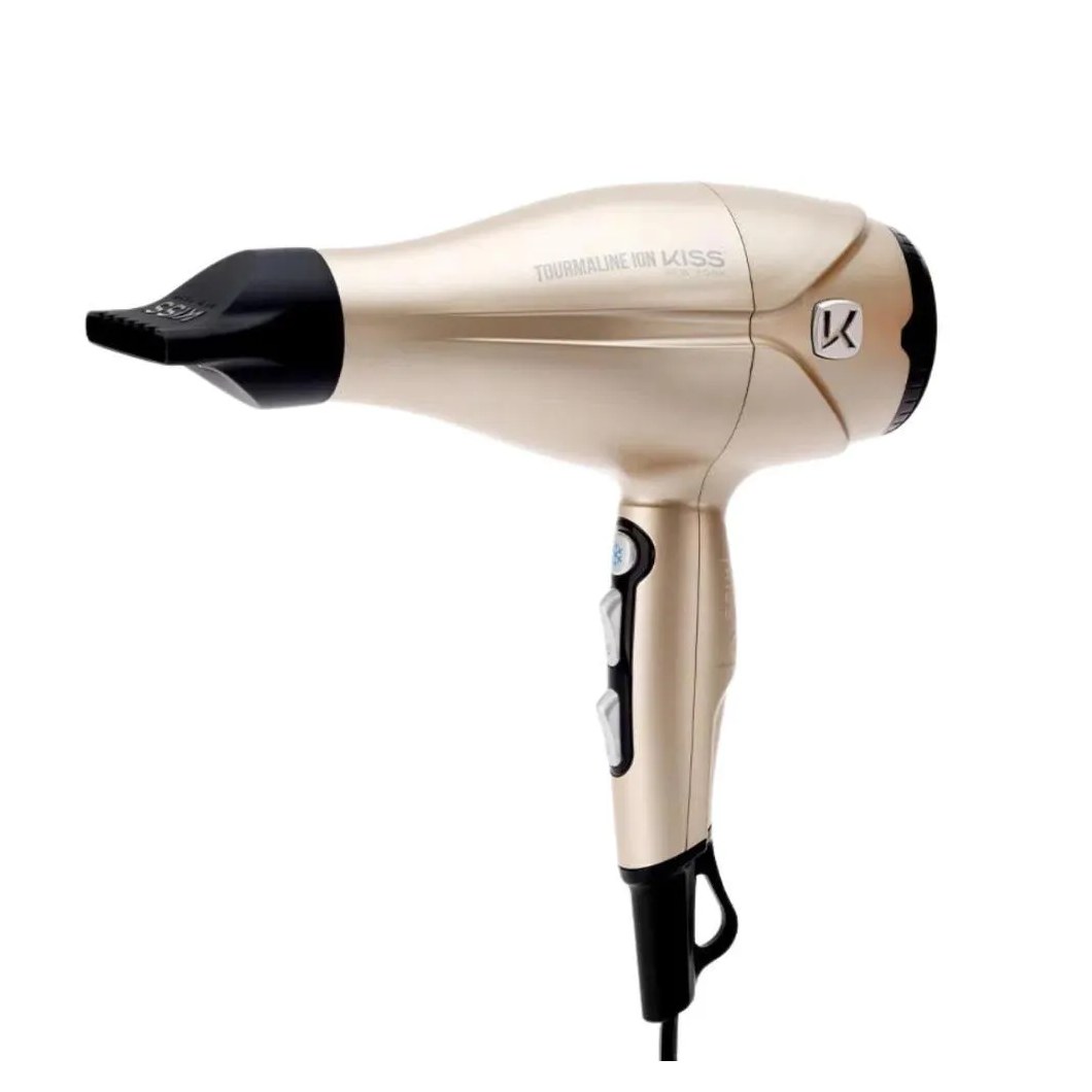 Secador Kiss New York Tourmaline Ion Dourado 2000w 127v Bdp06pbr