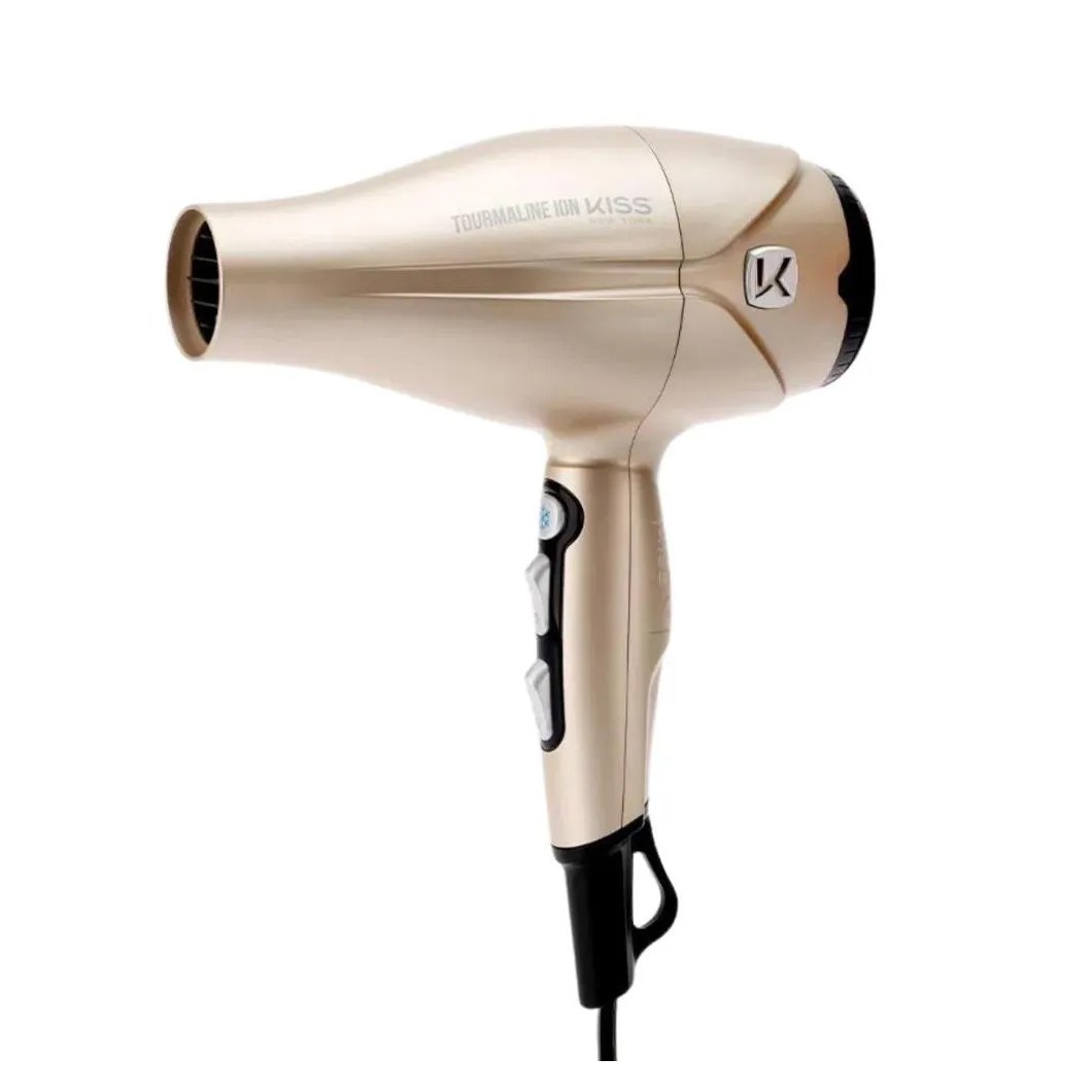 Secador Kiss New York Tourmaline Ion Dourado 2000w 127v Bdp06pbr