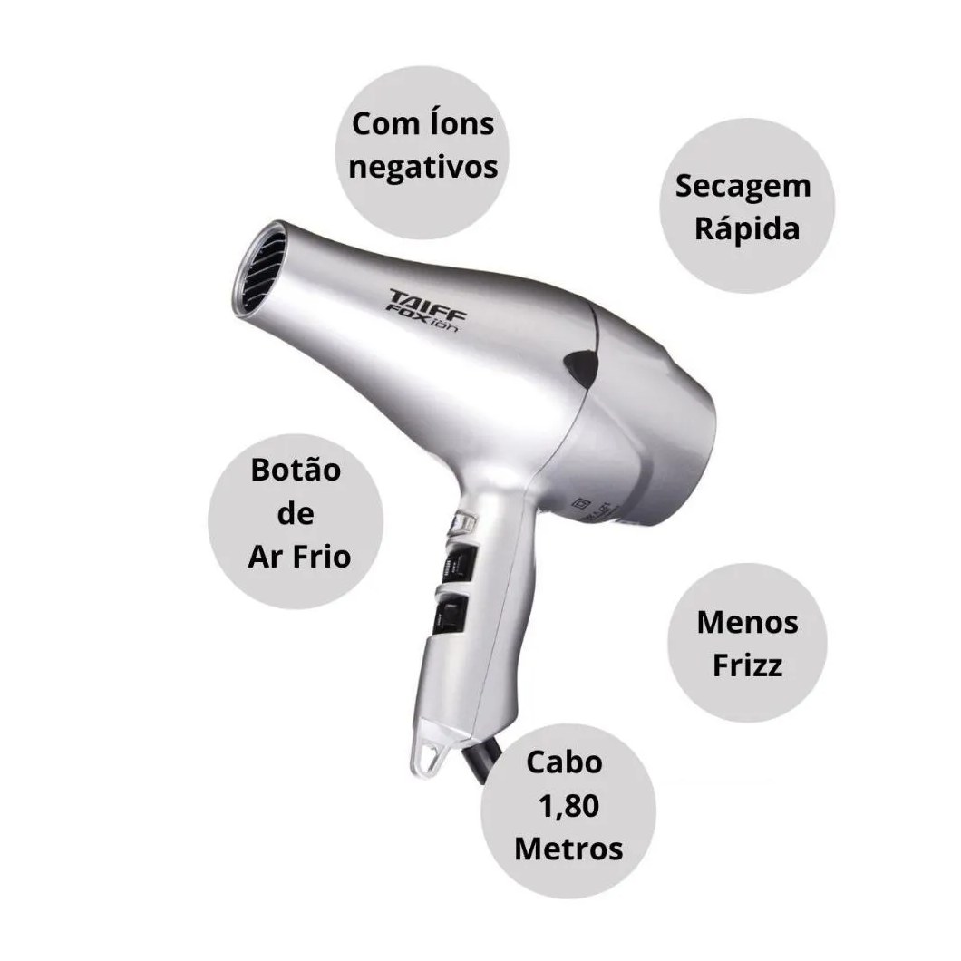 Secador Taiff Fox Prata 2000w 127v