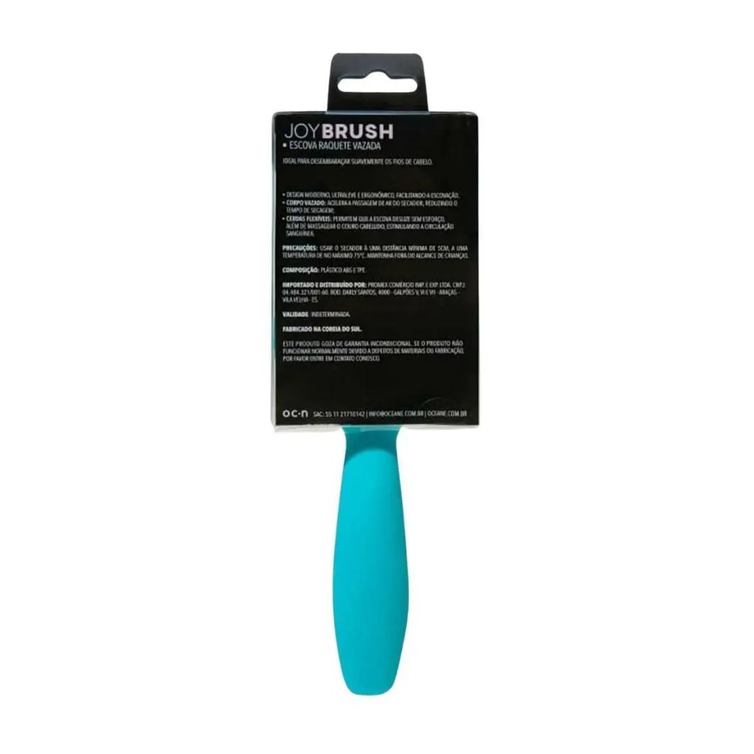 Escova Raquete Vazada Oceane Joy Brush Azul