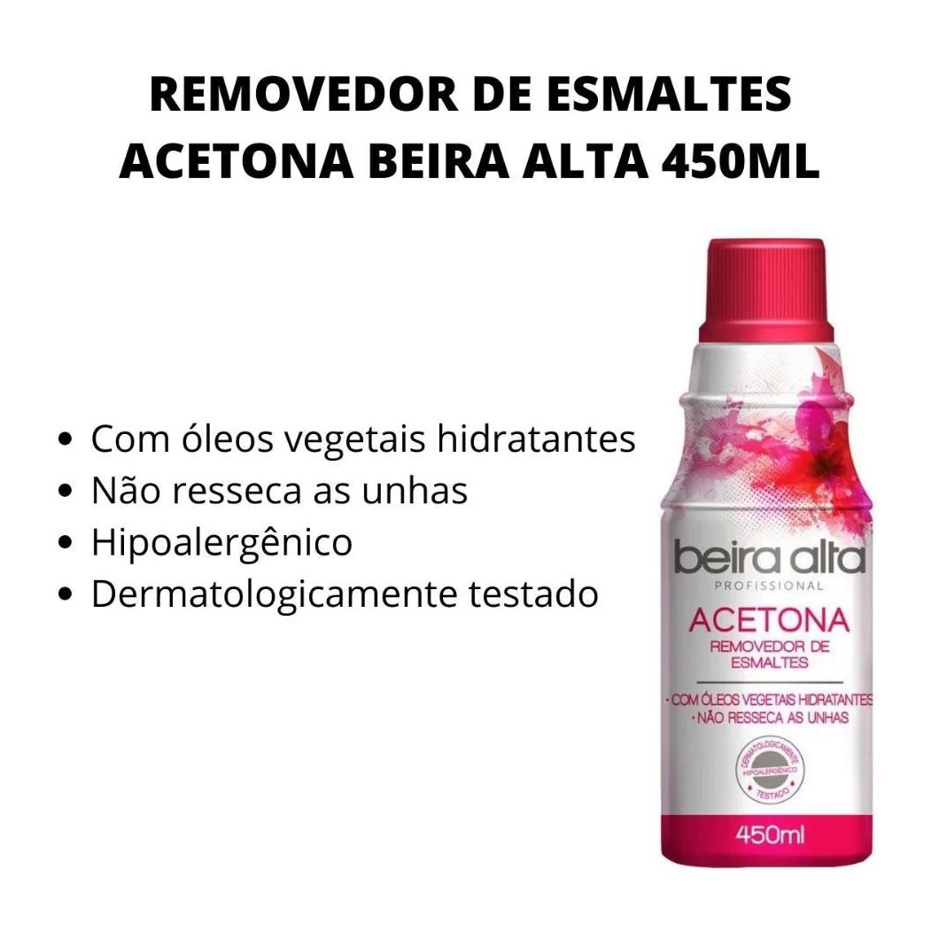 Removedor de Esmaltes Acetona Beira Alta 450ml