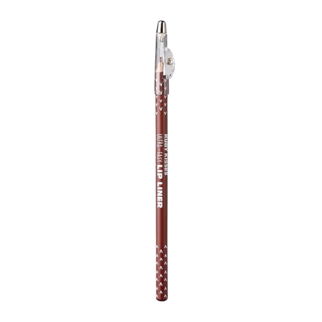 Lápis Labial de Madeira Ruby Kisses Ultra-easy Lip Liner Deep Red 1,5g