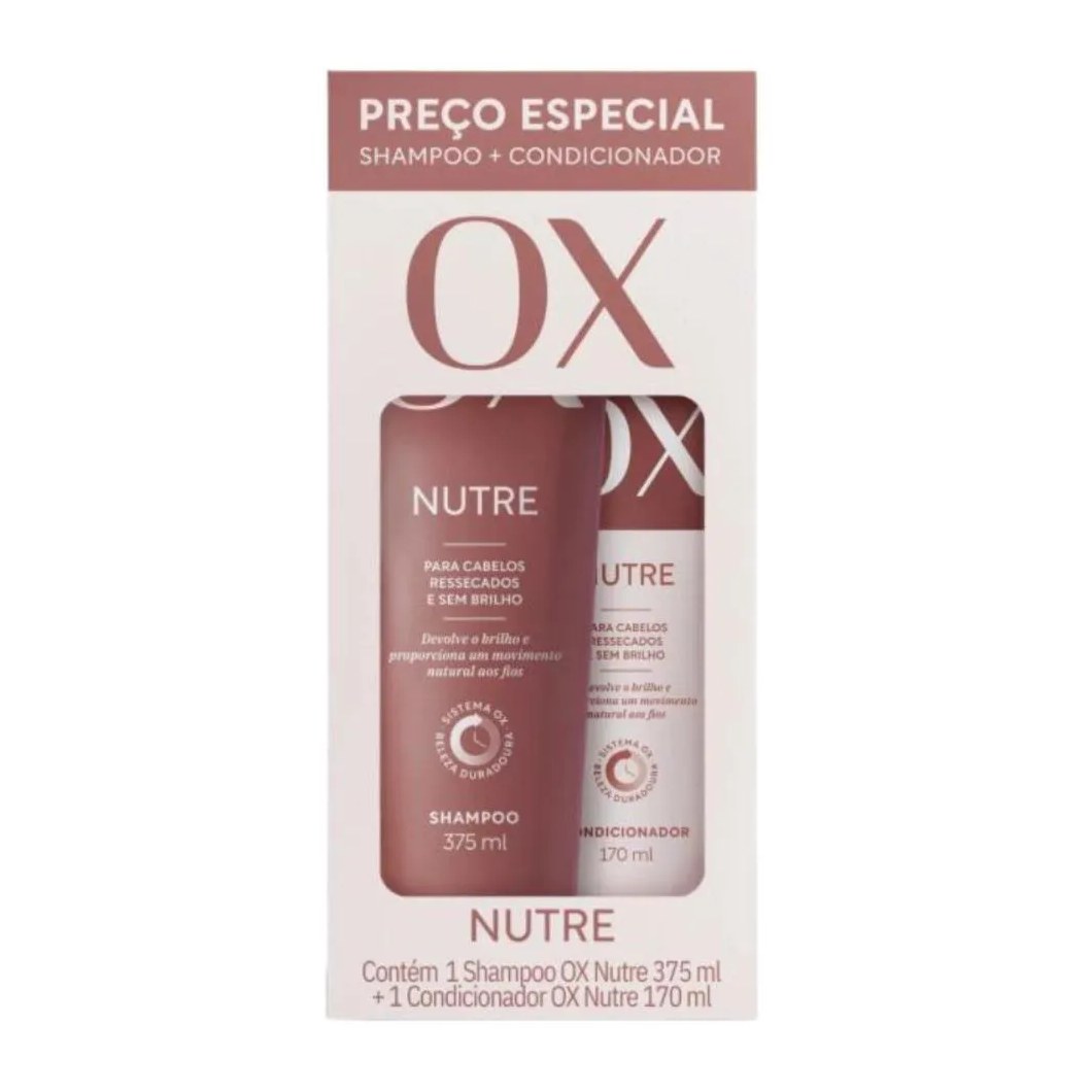 Kit Ox Nutre Cabelos Ressecados e sem Brilho C/2