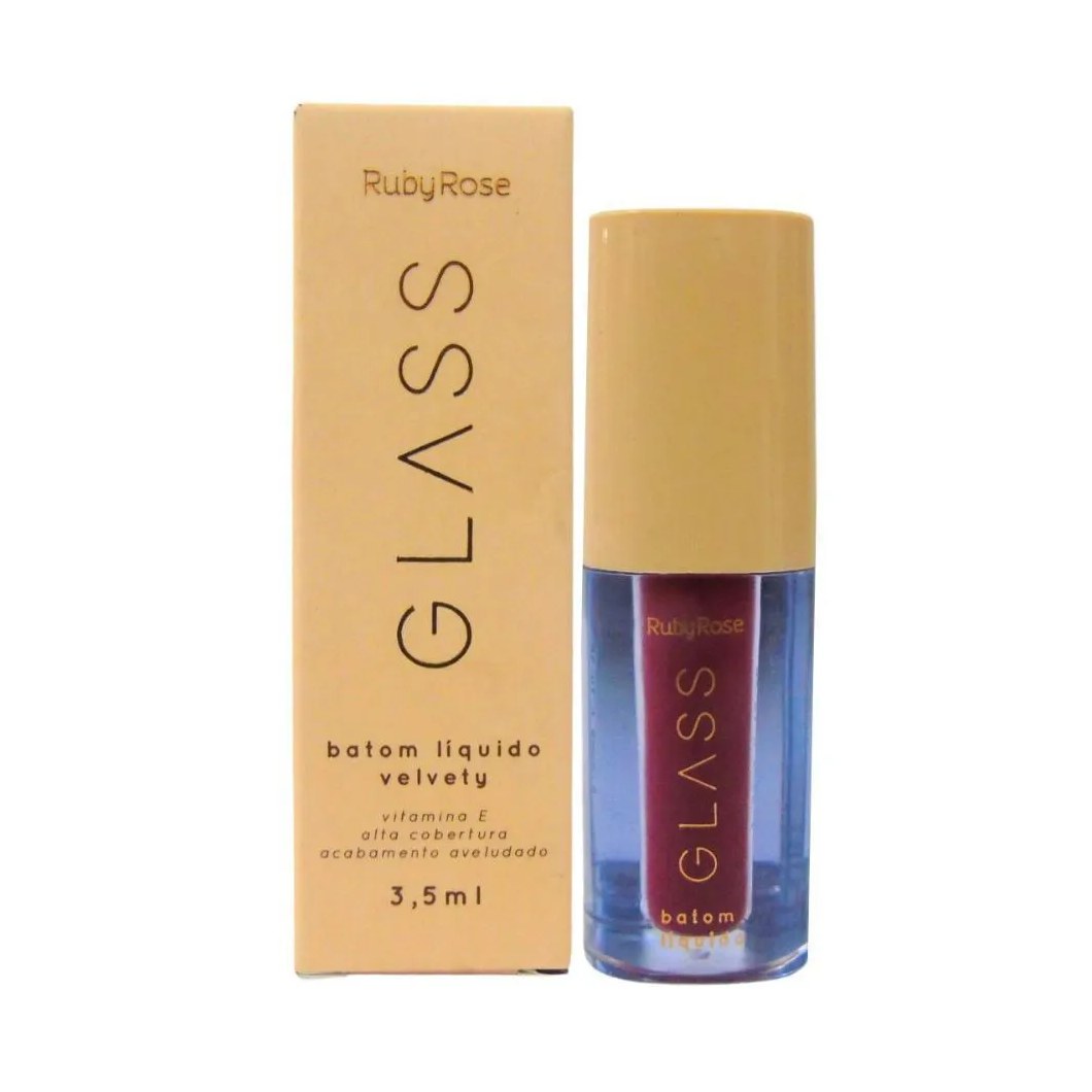 Batom Líquido Velvety Ruby Rose Glass Bg05 3,5ml