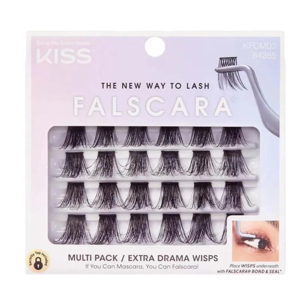 Cílios Individuais Kiss New York Falscara Extra Drama Wisps Kfcm03