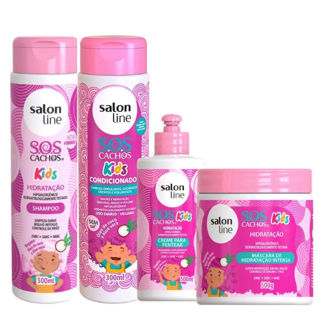 Kit Salon Line Sos Cachos Kids Hidratação C/4