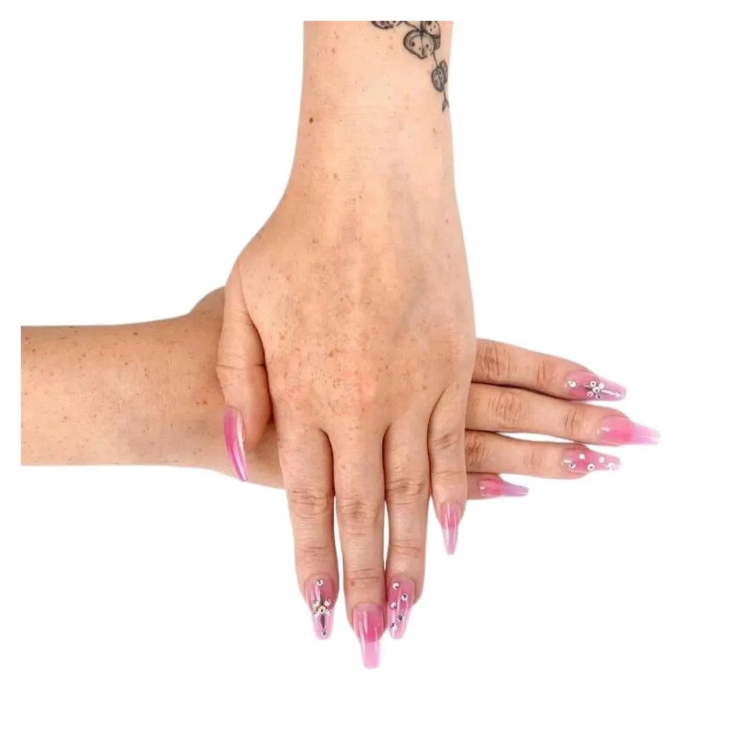 Unhas Postiças Jelly Kiss New York Rosa It Girl Bailarina Longo