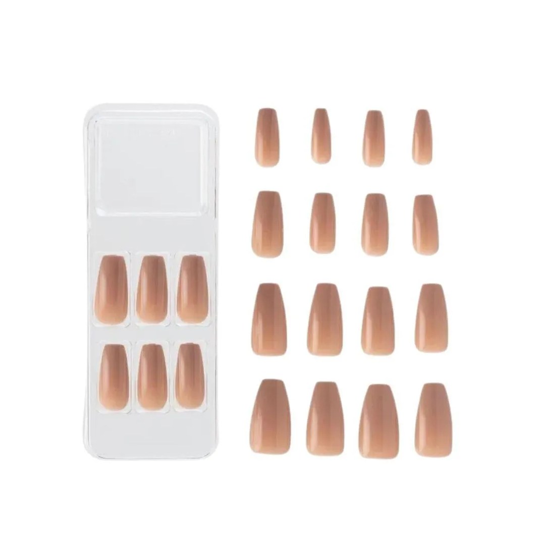 Unhas Postiças Colors Kiss New York Nude Bailarina Longo