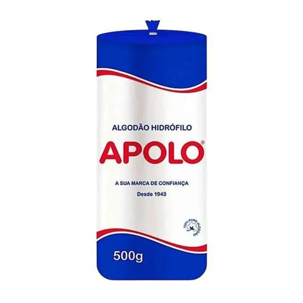 Kit Algodão Hidrófilo Apolo em Rolo 500g C/6