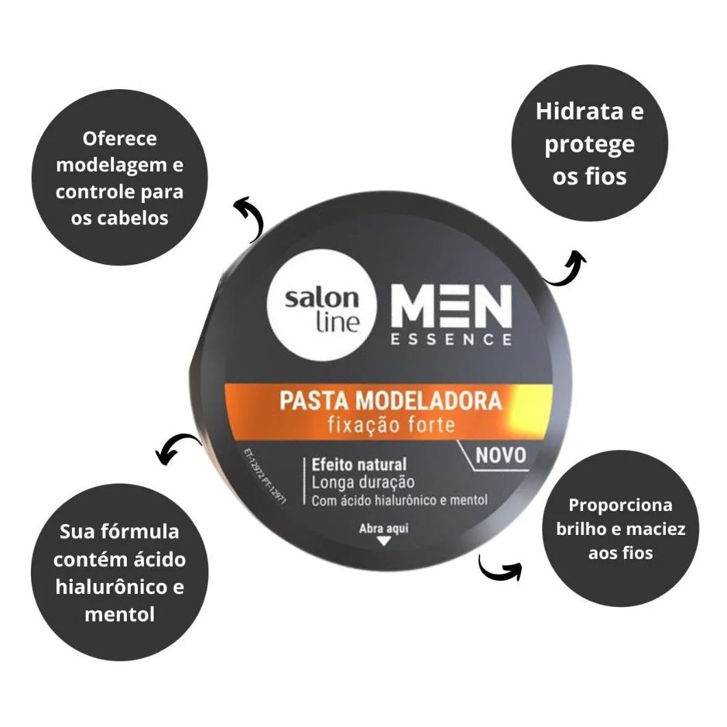 Pasta Modeladora Salon Line Men Essence Efeito Natural 60g