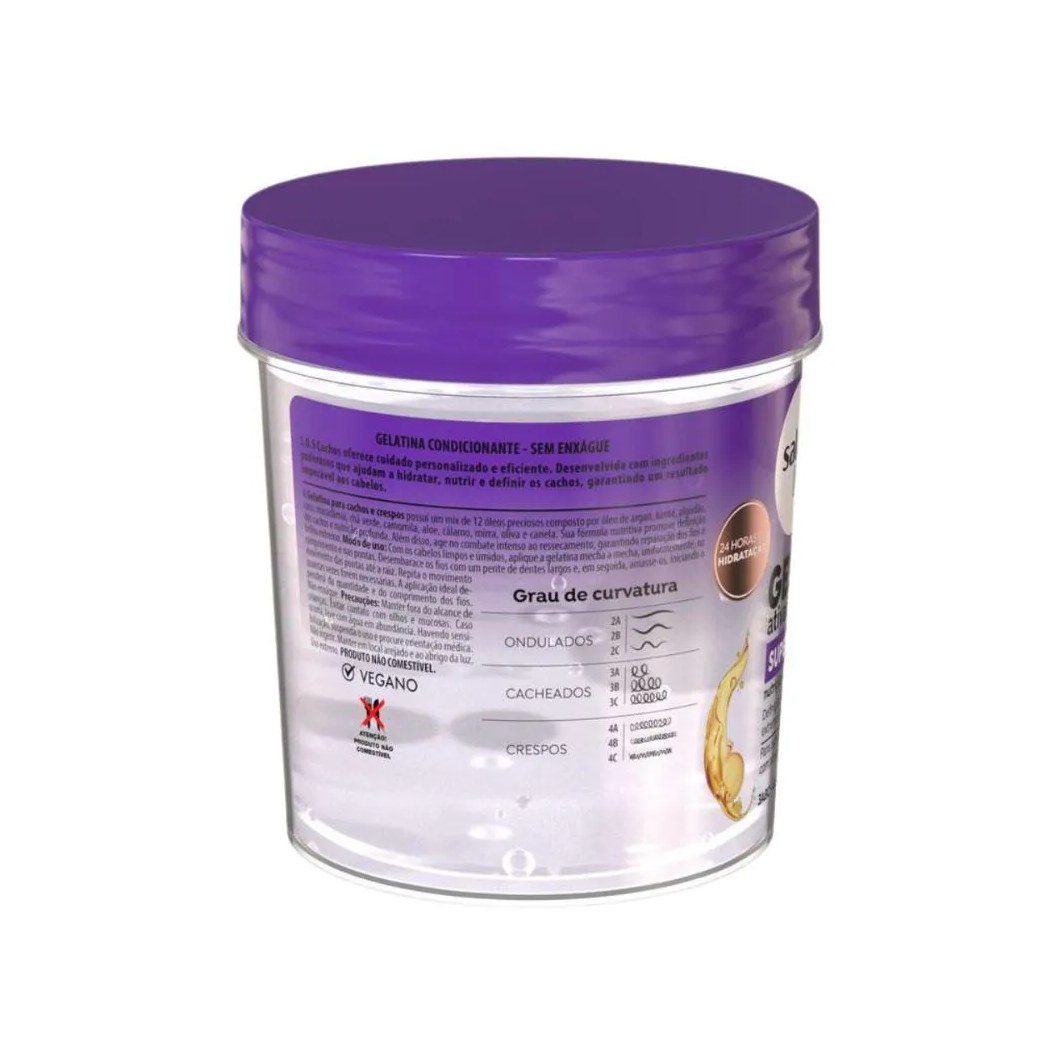 Gelatina Ativadora de Cachos Salon Line Sos Cachos Super Óleos 400g