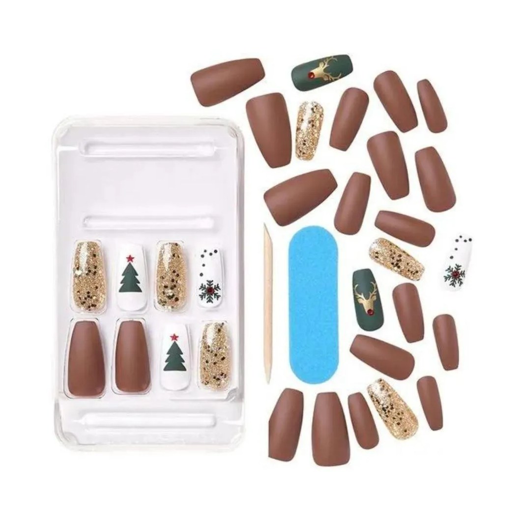 Unhas Postiças Kiss Sd North Pole Long C/28un Sd16x