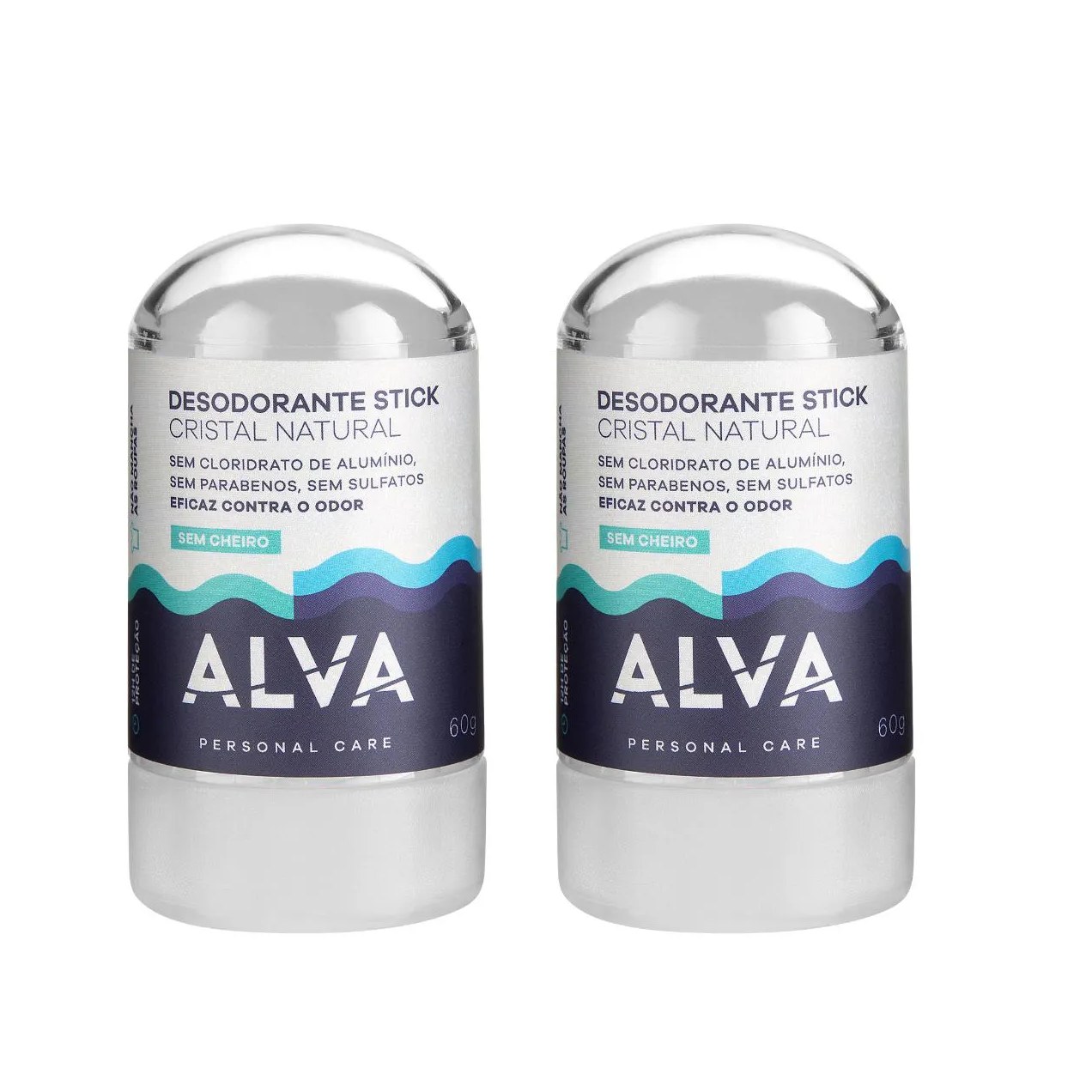 Kit Desodorante Stick Kristall Sensitive - Alva 60g 2 Unids