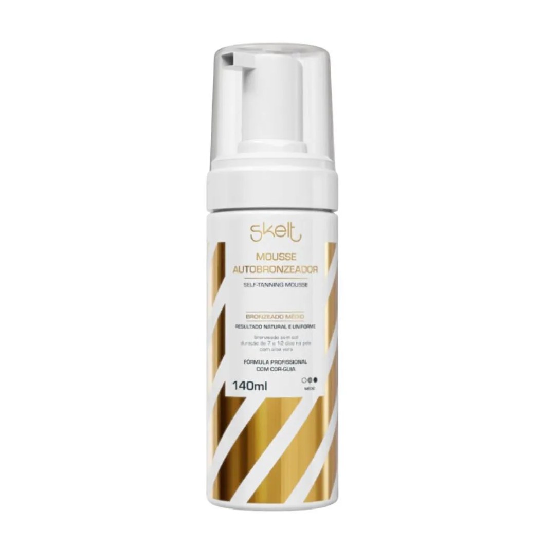 Mousse Autobronzeador Skelt Bronzeado Médio 140ml