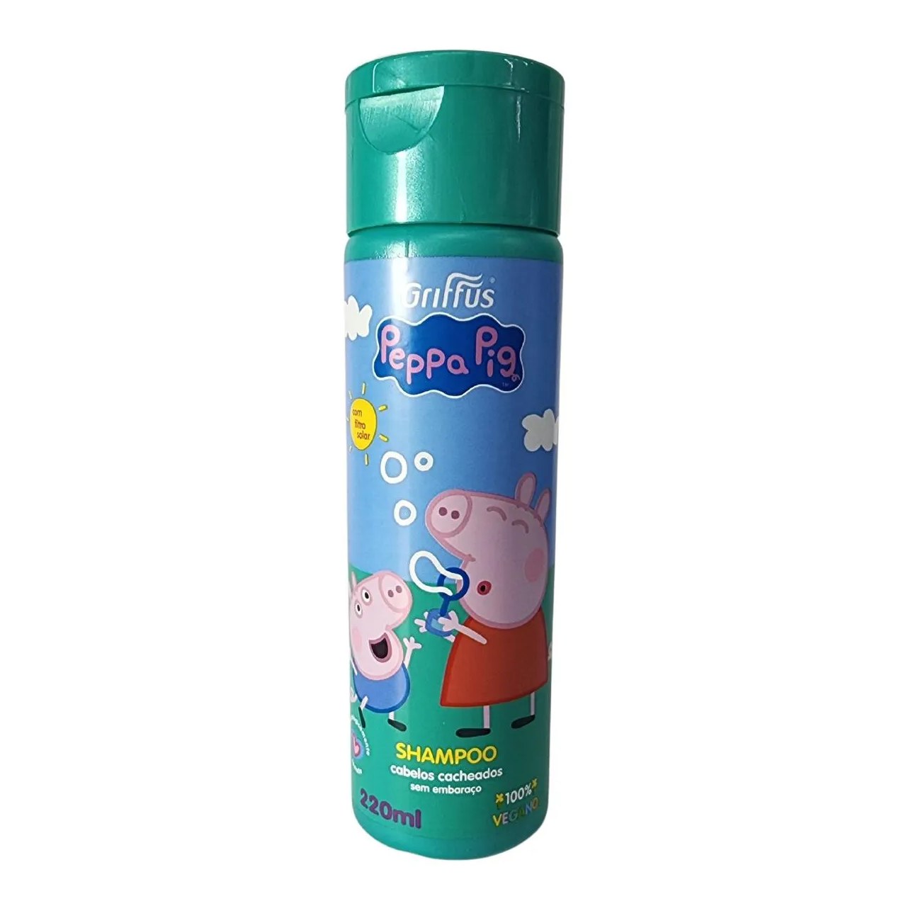 Shampoo Cabelos Ondulados, Cacheados e Crespos Vegano Peppa Pig Griffus 220ml