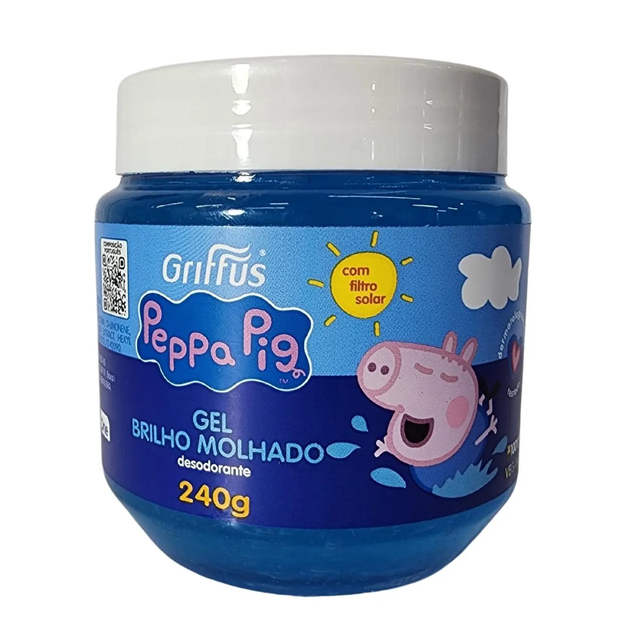 Gel Capilar Brilho Molhado Vegano George Peppa Pig Griffus 240g