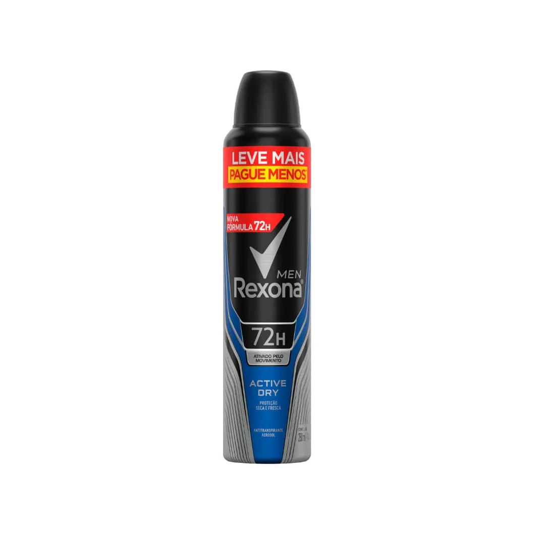 Desodorante Rexona Masculino 250ml Aerossol Active Dry