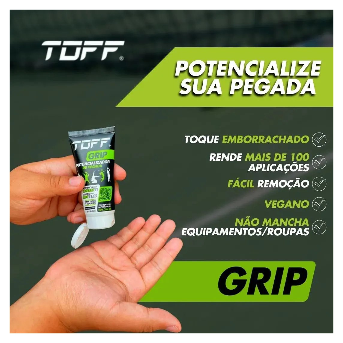 Toff Grip Gel - Potencializador De Pegada Para Mãos Esportes