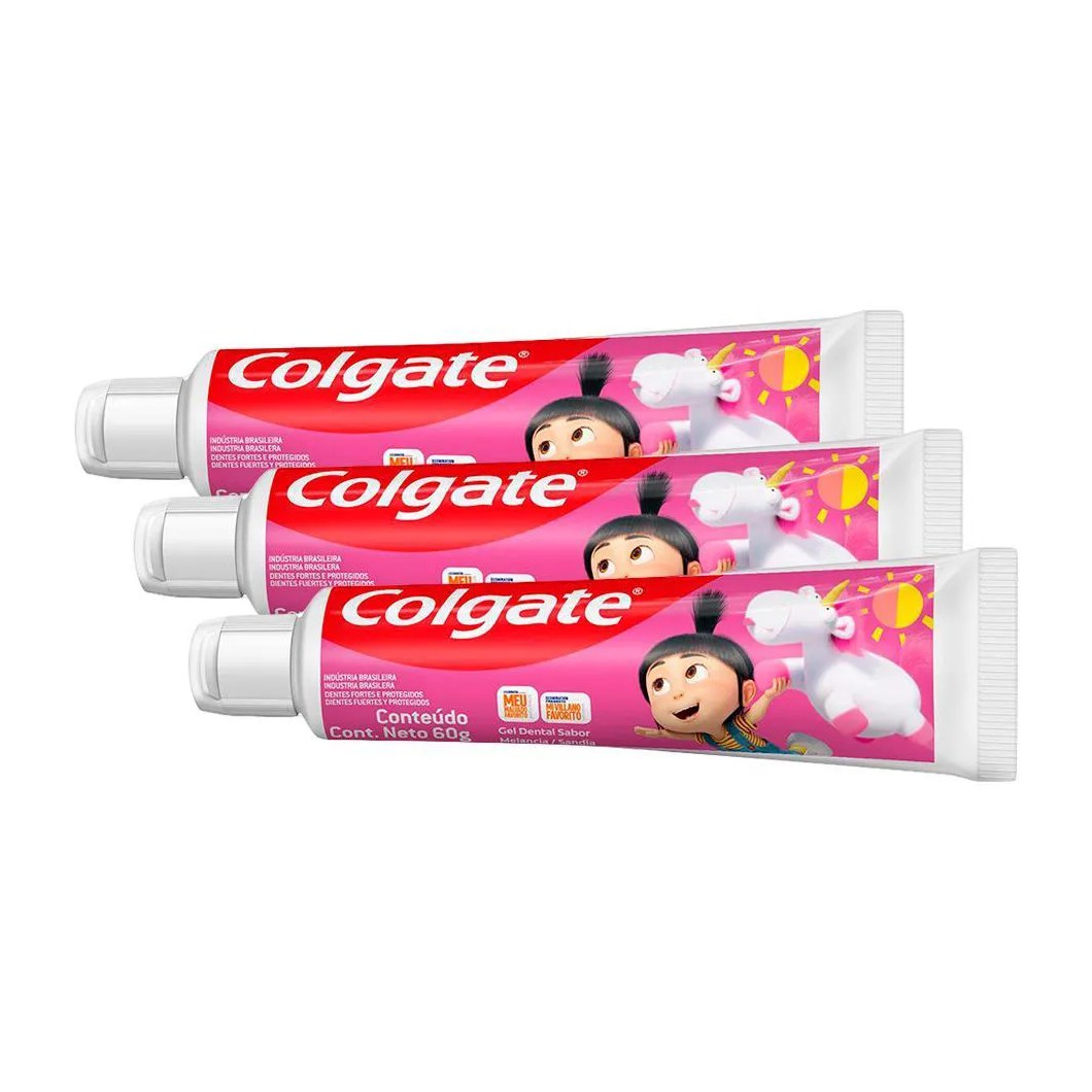 Gel Dental Infantil Colgate Agnes Melância 60g 3 unidades
