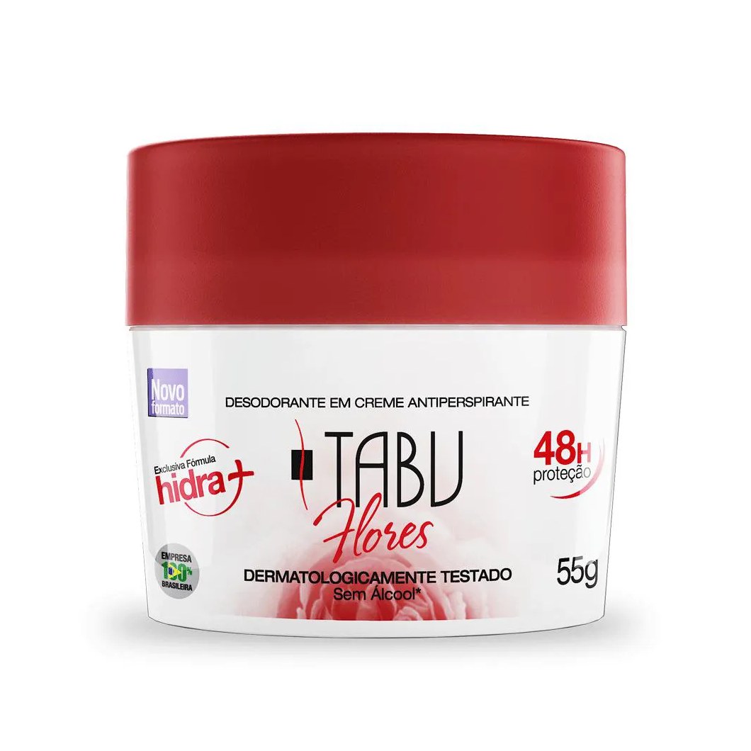 Desodorante Creme Antitranspirante Tabu Flores 55G